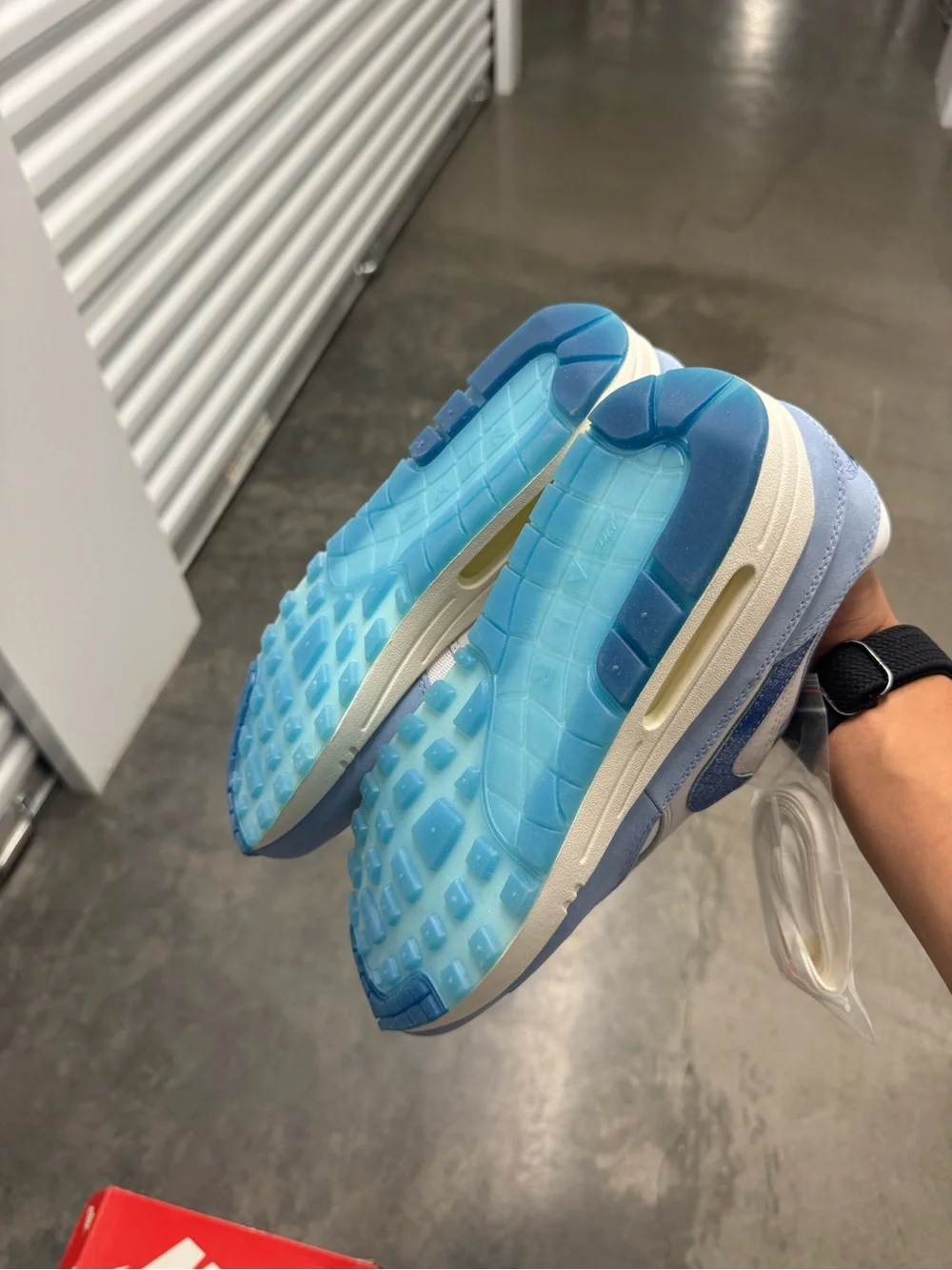 Nike Light Blue and White Air Max Sneakers